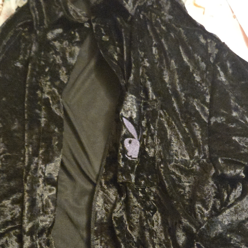 PLAYBOY Black Velvet Dress Shirt